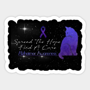 Alzheimer Awareness Spread The Hope Find A Cure Gift Sticker